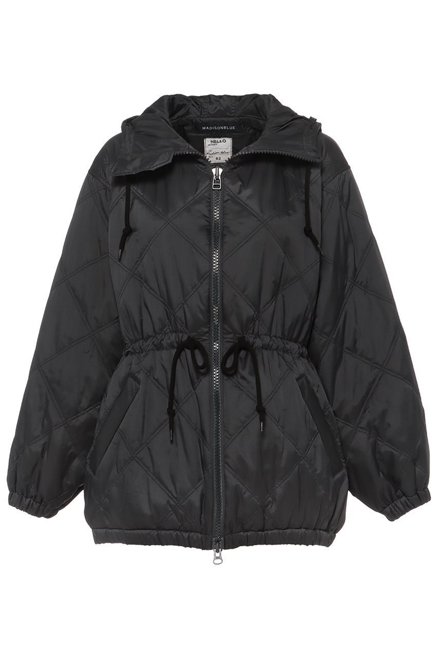 【マディソンブルー/MADISONBLUE】のMOUNTAIN PARKA QUILTING キルティングマウンテンパーカー インテリア・キッズ・メンズ・レディースファッション・服の通販 founy(ファニー) 　ファッション　Fashion　レディースファッション　Fashion for Women　アウター　Coat / Outerwear Collection　コート・ロングコート・ピーコート　Long Coats, Peacoats & More　キルティング　Quilted, Quilting　ギャザー　Gathered, Ruffled　シャーリング　Shirring, Ruched　ショート　Short, Short Length　ダブル　Double, Double-Breasted　フォルム　Silhouette, Form　ブルゾン　Blouson, Bomber Jacket　エレガント 上品　Elegant　新作・新入荷　New Arrivals / New In　ブラック|ID: prp329100004742367 ipo3291000000034268935