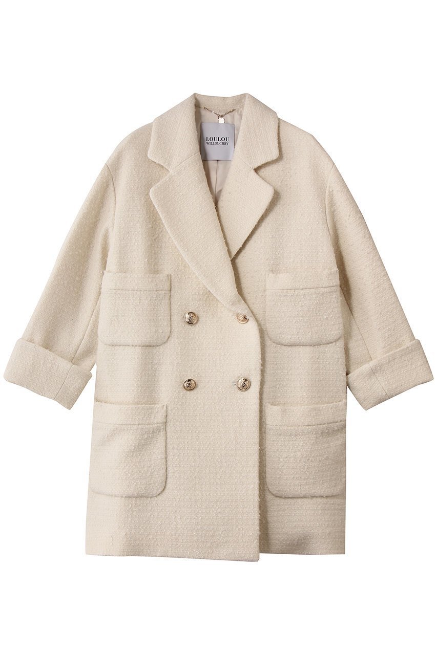 【アルアバイル/allureville】の【Loulou Willoughby】ツイードダブルミドルコート 人気、トレンドファッション・服の通販 founy(ファニー) ファッション Fashion レディースファッション Fashion for Women アウター Coat / Outerwear Collection コート・ロングコート・ピーコート Long Coats, Peacoats & More おすすめ Recommended / Our Picks ダウン Down, Puffer ツイード Twill, Twill Weave デニム Denim, Jeans Material ボトム Bottoms, Lower Wear ミドル Middle Length, Mid Height リュクス Luxury, Elegant, High-End, Chic ロング Long, Long-Length エレガント 上品 Elegant other-1|ID: prp329100004742375 ipo3291000000035385614
