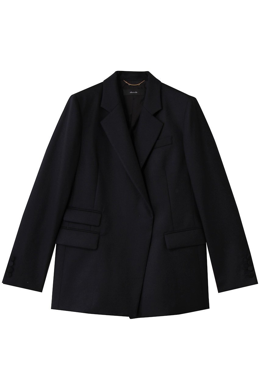 【アルアバイル/allureville】のウールサキソニーフラップポケットジャケット インテリア・キッズ・メンズ・レディースファッション・服の通販 founy(ファニー) 　ファッション　Fashion　レディースファッション　Fashion for Women　アウター　Coat / Outerwear Collection　レディースジャケット・軽アウター　Jackets　おすすめ　Recommended / Our Picks　ジャケット　Jacket, Outerwear　ファブリック　Fabric, Textile　フェミニン　Feminine, Girly　新作・新入荷　New Arrivals / New In　ネイビー|ID: prp329100004742376 ipo3291000000034268989