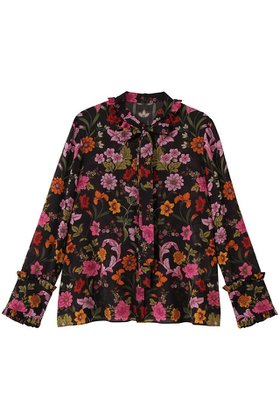 【アルアバイル/allureville】 【Loulou Willoughby】シンメトリーフラワーリボンブラウス人気、トレンドファッション・服の通販 founy(ファニー) ファッション Fashion レディースファッション Fashion for Women トップス・カットソー Cut & Sew Tops シャツ・ブラウス・オフィスカジュアル Elegant Blouses & Button-Ups エレガント 上品 Elegant シンプル Simple, Minimal スリーブ Sleeve, Long Sleeve / Short Sleeve フラワー Flower, Floral プリント Print, Printed Pattern ロング Long, Long-Length 新作・新入荷 New Arrivals / New In A/W・秋冬 Autumn/Winter |ID:prp329100004742379