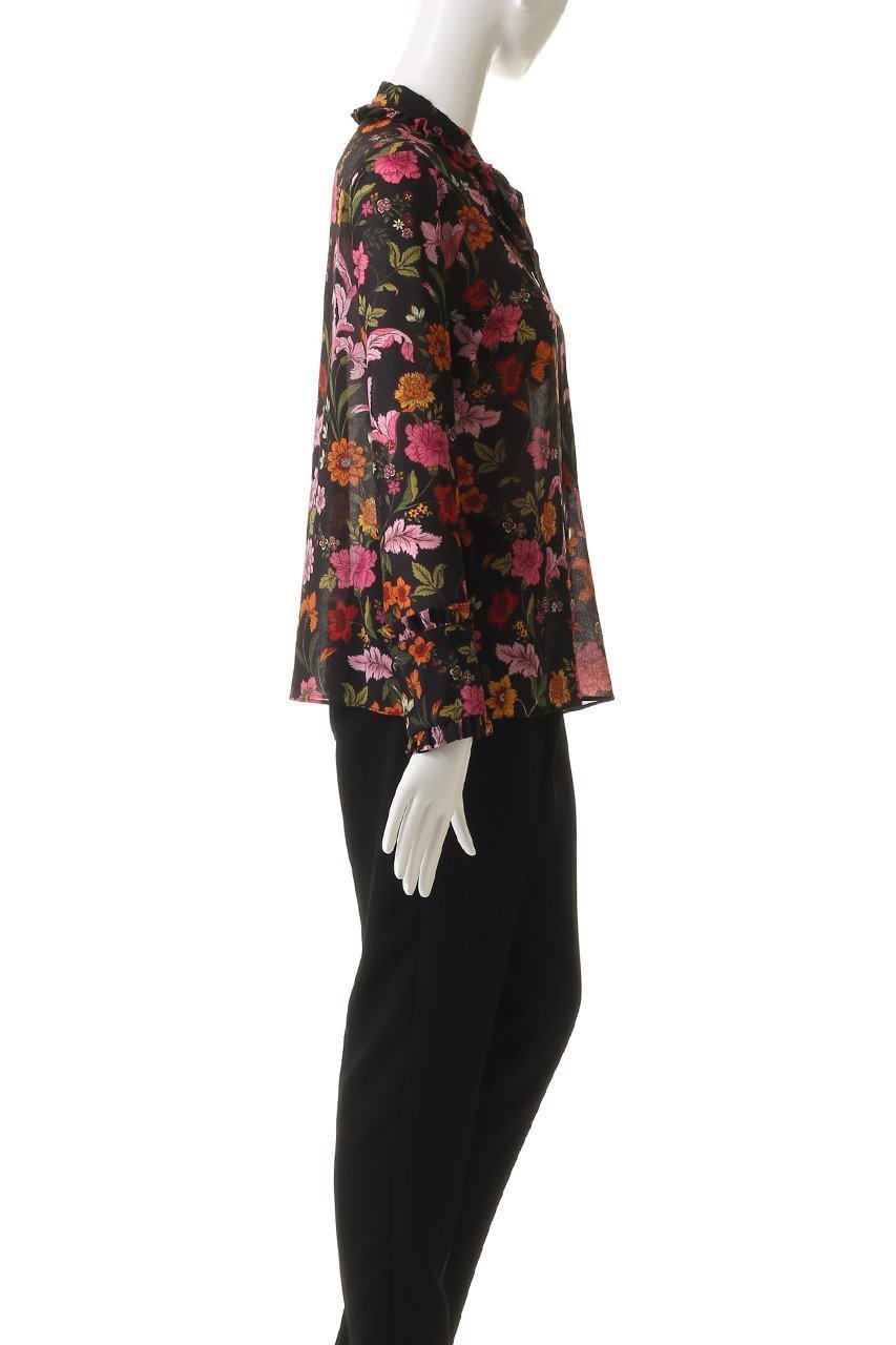 【アルアバイル/allureville】の【Loulou Willoughby】シンメトリーフラワーリボンブラウス 人気、トレンドファッション・服の通販 founy(ファニー) 　ファッション　Fashion　レディースファッション　Fashion for Women　トップス・カットソー　Cut & Sew Tops　シャツ・ブラウス・オフィスカジュアル　Elegant Blouses & Button-Ups　エレガント 上品　Elegant　シンプル　Simple, Minimal　スリーブ　Sleeve, Long Sleeve / Short Sleeve　フラワー　Flower, Floral　プリント　Print, Printed Pattern　ロング　Long, Long-Length　新作・新入荷　New Arrivals / New In　A/W・秋冬　Autumn/Winter　other-3|ID: prp329100004742379 ipo3291000000034269014