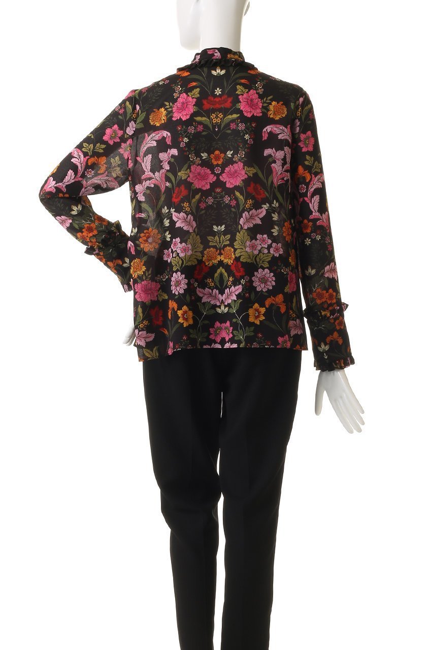 【アルアバイル/allureville】の【Loulou Willoughby】シンメトリーフラワーリボンブラウス 人気、トレンドファッション・服の通販 founy(ファニー) 　ファッション　Fashion　レディースファッション　Fashion for Women　トップス・カットソー　Cut & Sew Tops　シャツ・ブラウス・オフィスカジュアル　Elegant Blouses & Button-Ups　エレガント 上品　Elegant　シンプル　Simple, Minimal　スリーブ　Sleeve, Long Sleeve / Short Sleeve　フラワー　Flower, Floral　プリント　Print, Printed Pattern　ロング　Long, Long-Length　新作・新入荷　New Arrivals / New In　A/W・秋冬　Autumn/Winter　other-4|ID: prp329100004742379 ipo3291000000034269015