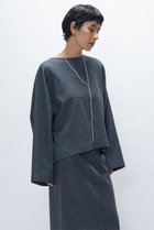 【プルミエ アロンディスモン/1er Arrondissement】のウールスムースドルマントップス 人気、トレンドファッション・服の通販 founy(ファニー) ファッション Fashion レディースファッション Fashion for Women トップス・カットソー Cut & Sew Tops シャツ・ブラウス・オフィスカジュアル Elegant Blouses & Button-Ups おすすめ Recommended / Our Picks なめらか Smooth, Silky Texture スリーブ Sleeve, Long Sleeve / Short Sleeve セットアップ Set-Up, Coordinated Outfit ルーズ Loose, Oversized ロング Long, Long-Length エレガント 上品 Elegant thumbnail グレー|ID: prp329100004742384 ipo3291000000035727252