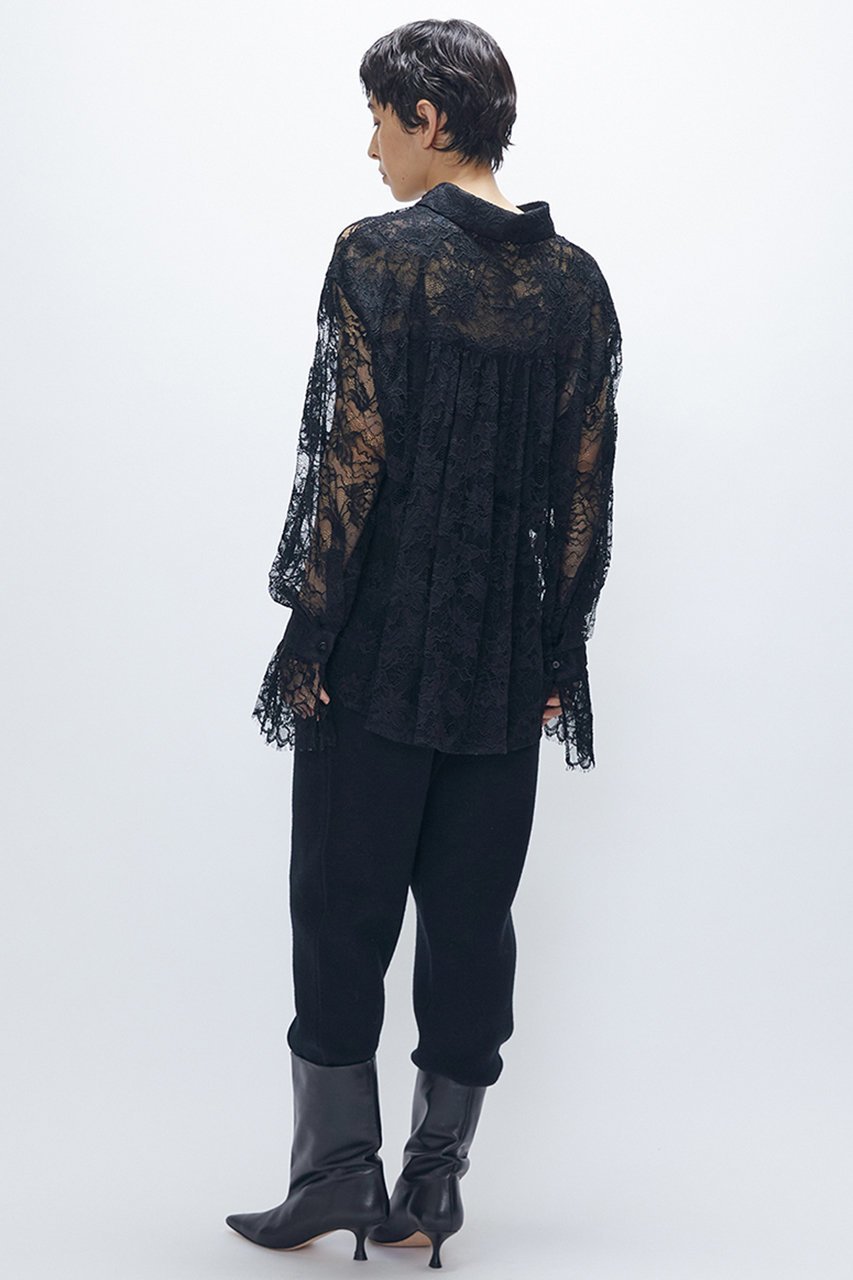 【プルミエ アロンディスモン/1er Arrondissement】のレースブラウス 人気、トレンドファッション・服の通販 founy(ファニー) 　ファッション　Fashion　レディースファッション　Fashion for Women　トップス・カットソー　Cut & Sew Tops　シャツ・ブラウス・オフィスカジュアル　Elegant Blouses & Button-Ups　スカラップ　Scallop, Scalloped Edge　スリーブ　Sleeve, Long Sleeve / Short Sleeve　フェミニン　Feminine, Girly　ラッセル　Raschel, Raschel Lace　レース　Lace, Lace Fabric　ロング　Long, Long-Length　エレガント 上品　Elegant　other-3|ID: prp329100004742385 ipo3291000000036228756