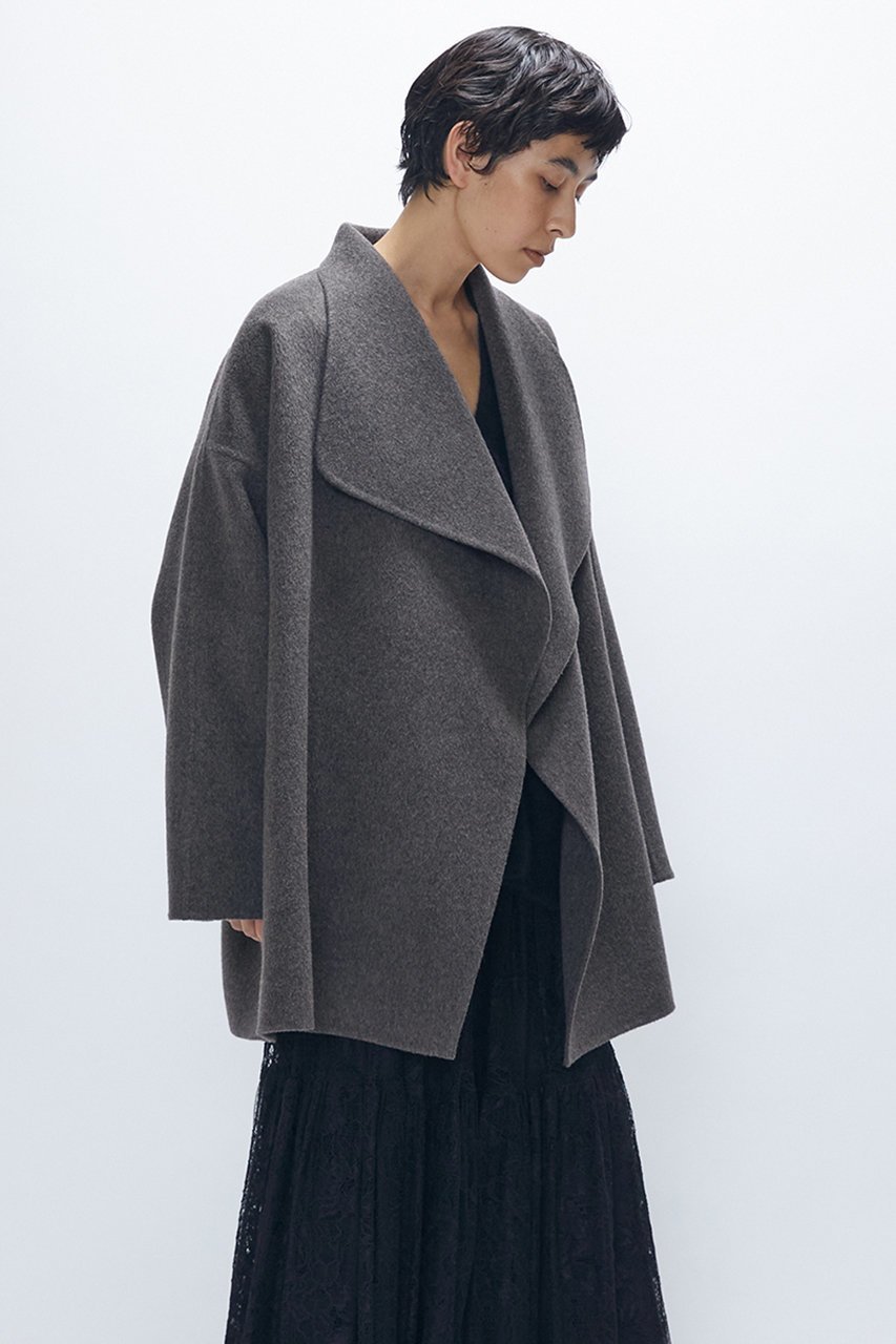 【プルミエ アロンディスモン/1er Arrondissement】のTOPダブルビーバーショールコート インテリア・キッズ・メンズ・レディースファッション・服の通販 founy(ファニー) 　ファッション　Fashion　レディースファッション　Fashion for Women　アウター　Coat / Outerwear Collection　コート・ロングコート・ピーコート　Long Coats, Peacoats & More　エレガント 上品　Elegant　ショート　Short, Short Length　ショール　Shawl, Wrap　新作・新入荷　New Arrivals / New In　ブラウン|ID: prp329100004742387 ipo3291000000034269069