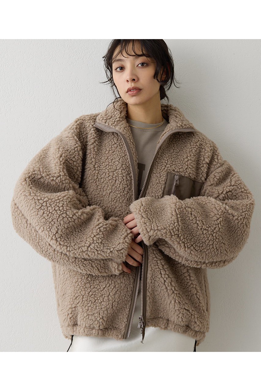 【ウィムガゼット/Whim Gazette】のボアブルゾンジャケット インテリア・キッズ・メンズ・レディースファッション・服の通販 founy(ファニー) 　ファッション　Fashion　レディースファッション　Fashion for Women　アウター　Coat / Outerwear Collection　レディースジャケット・軽アウター　Jackets　ブルゾンジャケット・スポーティアウター　Blouson Jackets　ジャケット　Jacket, Outerwear　パイピング　Piping, Trim Design　ブルゾン　Blouson, Bomber Jacket　ポケット　Pocket, Pocket Detail　新作・新入荷　New Arrivals / New In　モカ|ID: prp329100004742390 ipo3291000000034269092