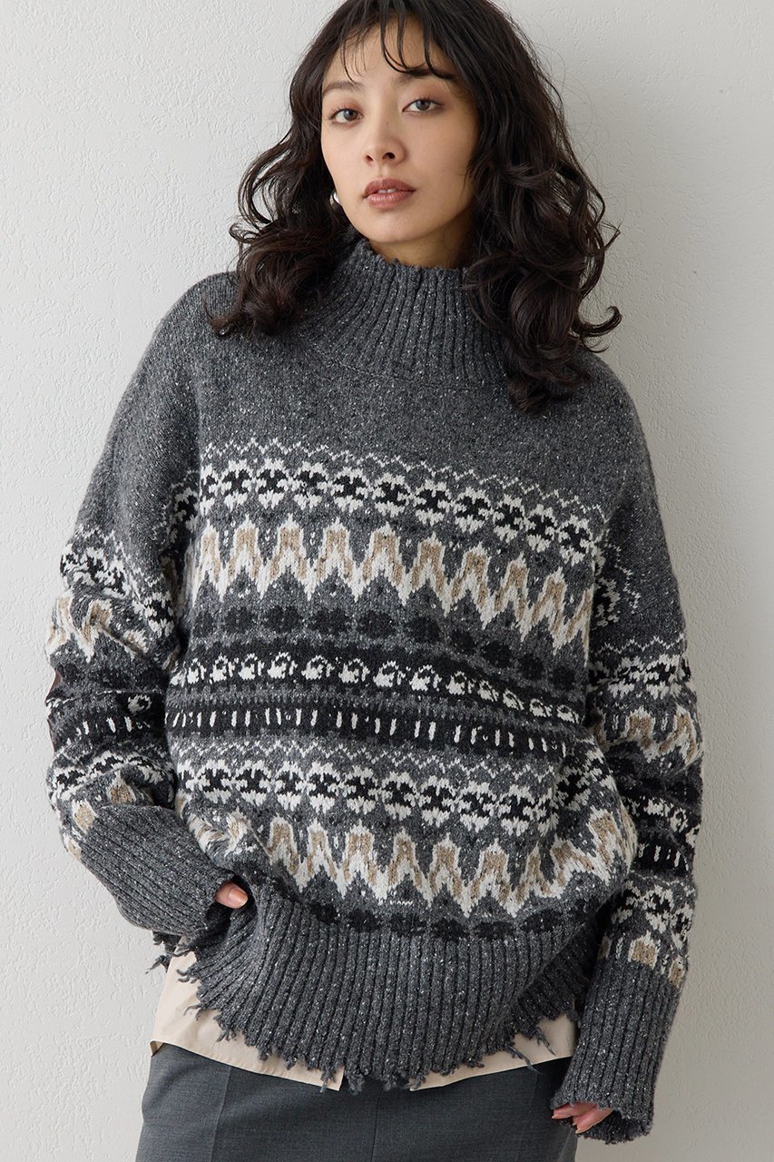 【ウィムガゼット/Whim Gazette】のフェアアイルプルオーバー 人気、トレンドファッション・服の通販 founy(ファニー) ファッション Fashion レディースファッション Fashion for Women トップス・カットソー Cut & Sew Tops ニット Knit Tops & Sweaters カジュアルプルオーバー・ニットトップス Pullovers & Knit Tops / Casual Pullovers イタリア Italy クラシカル Classical, Vintage-Inspired ジャカード/ジャガード Jacquard, Woven Pattern ダメージ Distressed, Destroyed ネップ Nepp, Slub Yarn パッチ Patch, Appliqué リラックス Relax, Relaxed Fit 冬 Winter / This Winter other-1|ID: prp329100004742392 ipo3291000000035679633