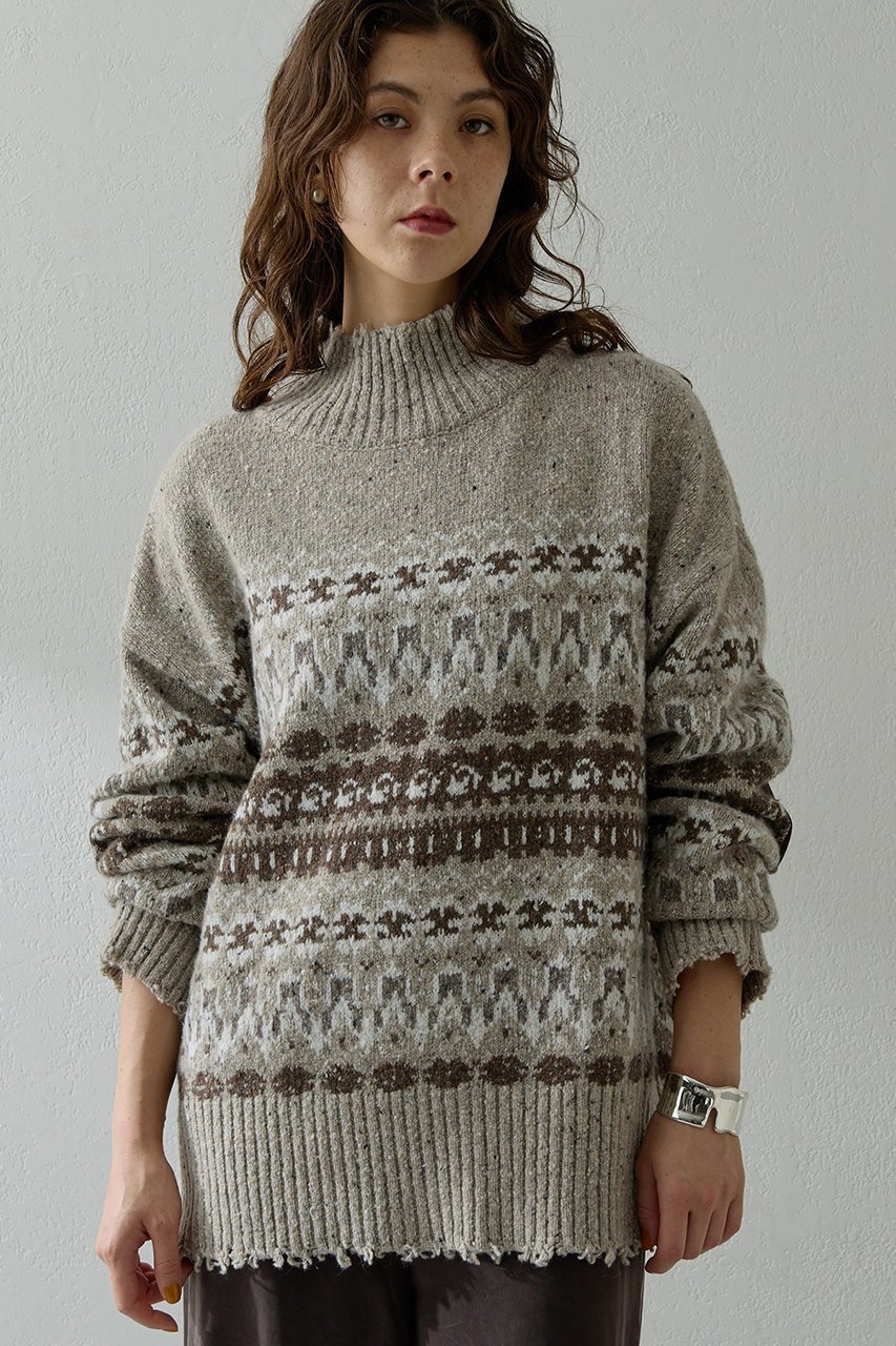 【ウィムガゼット/Whim Gazette】のフェアアイルプルオーバー インテリア・キッズ・メンズ・レディースファッション・服の通販 founy(ファニー) ファッション Fashion レディースファッション Fashion for Women トップス・カットソー Cut & Sew Tops ニット Knit Tops & Sweaters カジュアルプルオーバー・ニットトップス Pullovers & Knit Tops / Casual Pullovers イタリア Italy クラシカル Classical, Vintage-Inspired ジャカード/ジャガード Jacquard, Woven Pattern ダメージ Distressed, Destroyed ネップ Nepp, Slub Yarn パッチ Patch, Appliqué リラックス Relax, Relaxed Fit 冬 Winter / This Winter ベージュ|ID: prp329100004742392 ipo3291000000035679637