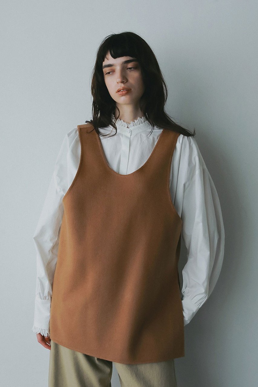 【ハー/HER.】の【10/23 12:00販売開始】ウールカシミヤリバーベスト 人気、トレンドファッション・服の通販 founy(ファニー) 　ファッション　Fashion　レディースファッション　Fashion for Women　アウター　Coat / Outerwear Collection　レディースジャケット・軽アウター　Jackets　おすすめ　Recommended / Our Picks　カットソー　Cut and Sewn Top　ショート　Short, Short Length　ジャケット　Jacket, Outerwear　タンク　Tank Top, Sleeveless Top　タートル　Turtleneck, Turtle Collar　ベスト　Vest, Waistcoat　冬　Winter / This Winter　新作・新入荷　New Arrivals / New In　other-2|ID: prp329100004743722 ipo3291000000034281298