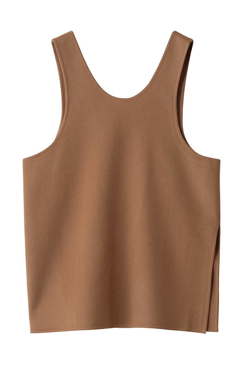 【ハー/HER.】のウールカシミヤリバーベスト インテリア・キッズ・メンズ・レディースファッション・服の通販 founy(ファニー) 　ファッション　Fashion　レディースファッション　Fashion for Women　アウター　Coat / Outerwear Collection　レディースジャケット・軽アウター　Jackets　おすすめ　Recommended / Our Picks　カットソー　Cut and Sewn Top　ショート　Short, Short Length　ジャケット　Jacket, Outerwear　タンク　Tank Top, Sleeveless Top　タートル　Turtleneck, Turtle Collar　ベスト　Vest, Waistcoat　冬　Winter / This Winter　キャメル|ID: prp329100004743722 ipo3291000000035949292