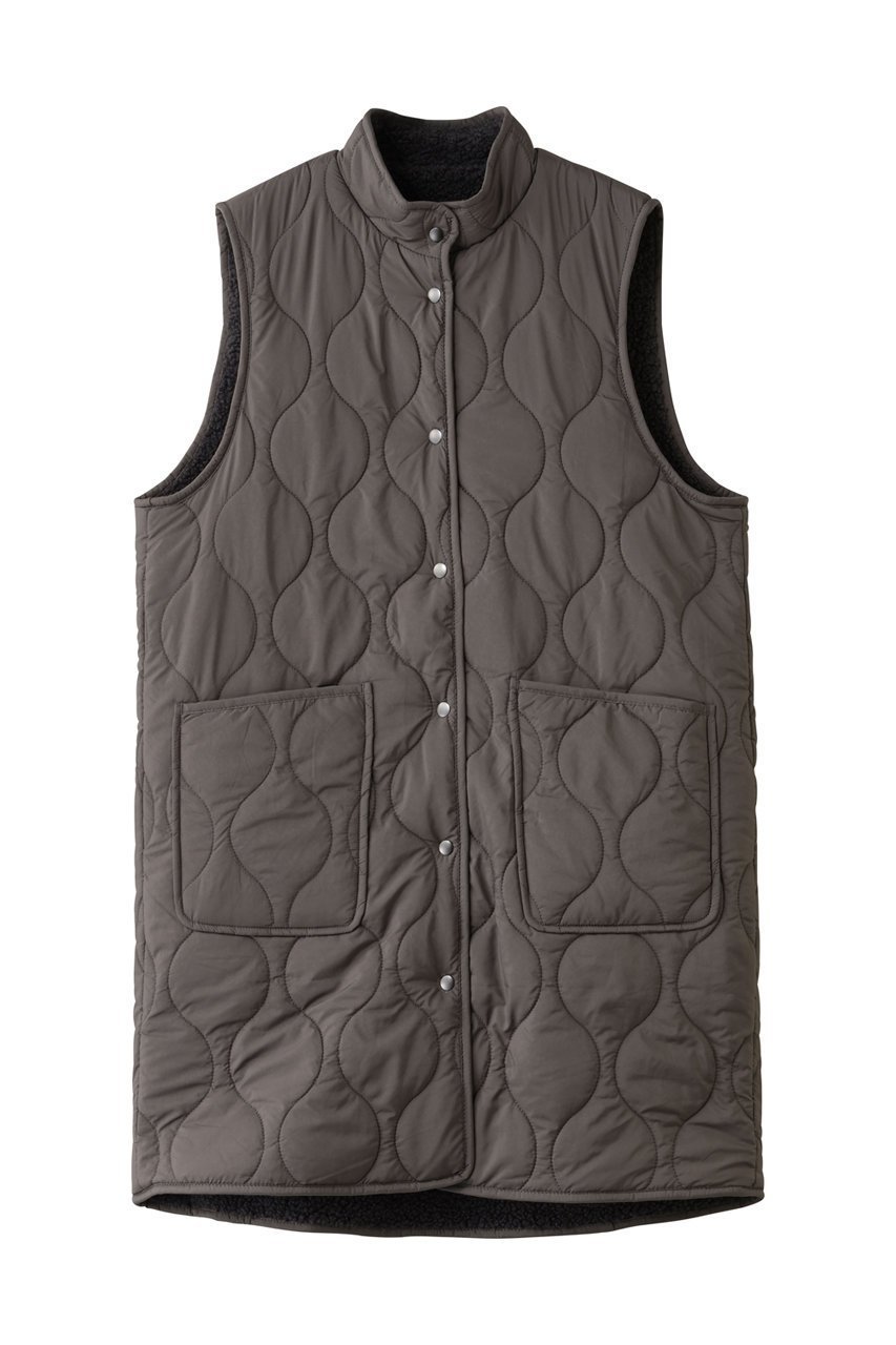 【ミディウミ/MidiUmi】のquilting reversible vest ベスト インテリア・キッズ・メンズ・レディースファッション・服の通販 founy(ファニー) 　ファッション　Fashion　レディースファッション　Fashion for Women　アウター　Coat / Outerwear Collection　レディースジャケット・軽アウター　Jackets　キルティング　Quilted, Quilting　シンプル　Simple, Minimal　ジャケット　Jacket, Outerwear　スタンド　Stand Collar, Upright Stand　ベスト　Vest, Waistcoat　ポケット　Pocket, Pocket Detail　マニッシュ　Mannish, Boyish　ロング　Long, Long-Length　エレガント 上品　Elegant　c.gray|ID: prp329100004743732 ipo3291000000035949352