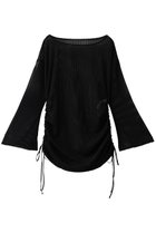 【レイール/Reir】の【San-ai Resort】ニットレーストップス 人気、トレンドファッション・服の通販 founy(ファニー) ファッション Fashion レディースファッション Fashion for Women トップス・カットソー Cut & Sew Tops ニット Knit Tops & Sweaters スポーツウェア Functional & Stylish Sportswear スポーツ トップス Athletic Tops / Workout Tops / Training Shirts 2026年 2026 ギャザー Gathered, Ruffled スポーツ Sports, Activewear スリーブ Sleeve, Long Sleeve / Short Sleeve トレンド Trend, Trending Now リラックス Relax, Relaxed Fit ルーズ Loose, Oversized 夏 Summer 春 Spring S/S・春夏 SS, Spring/Summer, Warm Season thumbnail ブラック|ID: prp329100004743735 ipo3291000000036028103