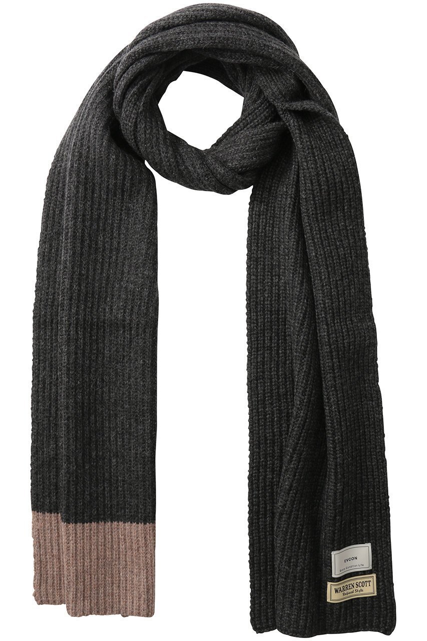 【エビコン/EVCON】の【UNISEX】WARREN SCOTT KNIT SCARF/マフラー インテリア・キッズ・メンズ・レディースファッション・服の通販 founy(ファニー) 　ファッション　Fashion　レディースファッション　Fashion for Women　ストール　Soft & Warm Scarves　マフラー・スヌード / 冬小物の定番　Scarves & Mufflers　ユニセックス　Unisex, Genderless　ストール　Stole, Wrap　ダウン　Down, Puffer　チェスターコート　Chester Coat, Long Coat　マフラー　Scarf, Muffler　エレガント 上品　Elegant　新作・新入荷　New Arrivals / New In　防寒　Cold Protection, Winter-Ready　CHARCOAL|ID: prp329100004743738 ipo3291000000034281452