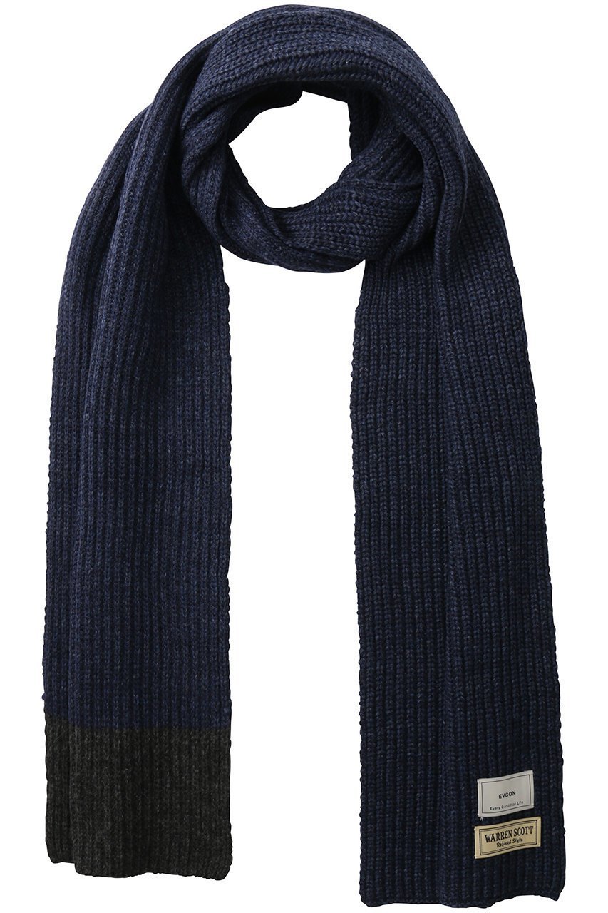 【エビコン/EVCON】の【UNISEX】WARREN SCOTT KNIT SCARF/マフラー インテリア・キッズ・メンズ・レディースファッション・服の通販 founy(ファニー) 　ファッション　Fashion　レディースファッション　Fashion for Women　ストール　Soft & Warm Scarves　マフラー・スヌード / 冬小物の定番　Scarves & Mufflers　ユニセックス　Unisex, Genderless　ストール　Stole, Wrap　ダウン　Down, Puffer　チェスターコート　Chester Coat, Long Coat　マフラー　Scarf, Muffler　エレガント 上品　Elegant　新作・新入荷　New Arrivals / New In　防寒　Cold Protection, Winter-Ready　NAVY|ID: prp329100004743738 ipo3291000000034281453