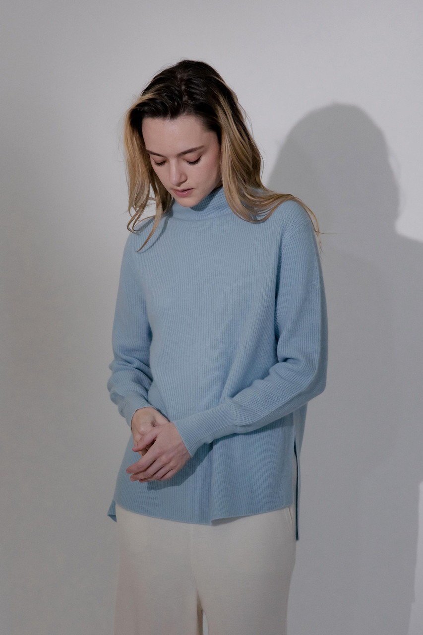 【ドンリー/DONGLI】のRIB HIGH NECK 人気、トレンドファッション・服の通販 founy(ファニー) 　ファッション　Fashion　レディースファッション　Fashion for Women　トップス・カットソー　Cut & Sew Tops　ニット　Knit Tops & Sweaters　カジュアルプルオーバー・ニットトップス　Pullovers & Knit Tops / Casual Pullovers　インナー　Innerwear　ジャケット　Jacket, Outerwear　スリット　Slit, Slit Detail　ハイネック　High Neck, Mock Neck　ヘムライン　Hemline, Bottom Cut　ロング　Long, Long-Length　エレガント 上品　Elegant　other-6|ID: prp329100004744578 ipo3291000000035754591