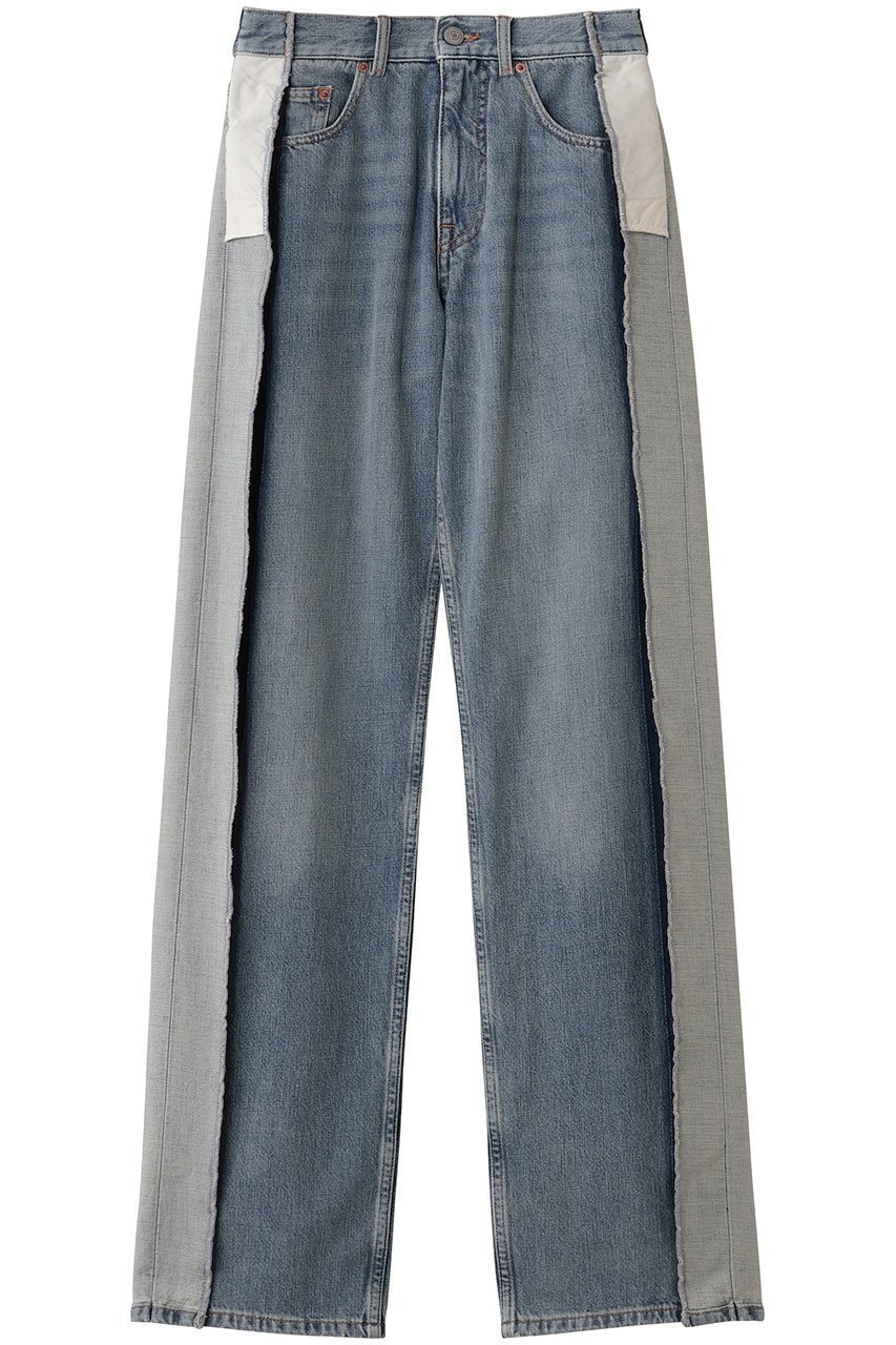 【エムエム6 メゾン マルタン マルジェラ/MM6 Maison Martin Margiela】の5ポケット デニムパンツ 人気、トレンドファッション・服の通販 founy(ファニー) 　ファッション　Fashion　レディースファッション　Fashion for Women　パンツ　Pants & Trousers　デニムパンツ・ジーンズ・美脚デニム　Denim Jeans & Pants　おすすめ　Recommended / Our Picks　クロップド　Cropped, Short Length　スウェット / スエット　Sweatshirt, Sweatwear　デニム　Denim, Jeans Material　トレンド　Trend, Trending Now　ポケット　Pocket, Pocket Detail　ワイド　Wide, Wide Fit　新作・新入荷　New Arrivals / New In　 other-1|ID: prp329100004744587 ipo3291000000034294270