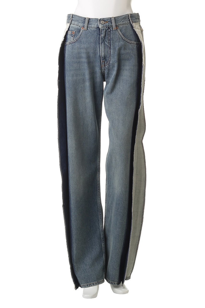 【エムエム6 メゾン マルタン マルジェラ/MM6 Maison Martin Margiela】の5ポケット デニムパンツ 人気、トレンドファッション・服の通販 founy(ファニー) 　ファッション　Fashion　レディースファッション　Fashion for Women　パンツ　Pants & Trousers　デニムパンツ・ジーンズ・美脚デニム　Denim Jeans & Pants　おすすめ　Recommended / Our Picks　クロップド　Cropped, Short Length　スウェット / スエット　Sweatshirt, Sweatwear　デニム　Denim, Jeans Material　トレンド　Trend, Trending Now　ポケット　Pocket, Pocket Detail　ワイド　Wide, Wide Fit　新作・新入荷　New Arrivals / New In　other-2|ID: prp329100004744587 ipo3291000000034294272
