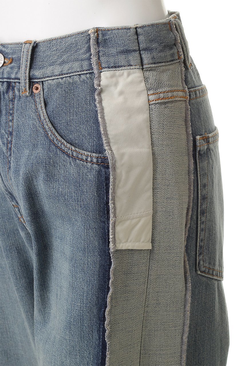 【エムエム6 メゾン マルタン マルジェラ/MM6 Maison Martin Margiela】の5ポケット デニムパンツ 人気、トレンドファッション・服の通販 founy(ファニー) 　ファッション　Fashion　レディースファッション　Fashion for Women　パンツ　Pants & Trousers　デニムパンツ・ジーンズ・美脚デニム　Denim Jeans & Pants　おすすめ　Recommended / Our Picks　クロップド　Cropped, Short Length　スウェット / スエット　Sweatshirt, Sweatwear　デニム　Denim, Jeans Material　トレンド　Trend, Trending Now　ポケット　Pocket, Pocket Detail　ワイド　Wide, Wide Fit　新作・新入荷　New Arrivals / New In　other-5|ID: prp329100004744587 ipo3291000000034294275