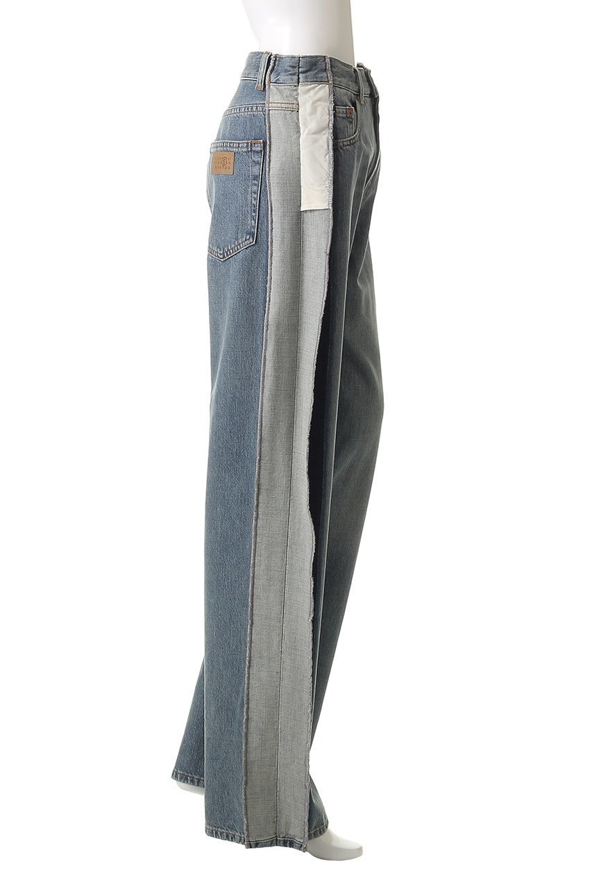 【エムエム6 メゾン マルタン マルジェラ/MM6 Maison Martin Margiela】の5ポケット デニムパンツ 人気、トレンドファッション・服の通販 founy(ファニー) 　ファッション　Fashion　レディースファッション　Fashion for Women　パンツ　Pants & Trousers　デニムパンツ・ジーンズ・美脚デニム　Denim Jeans & Pants　おすすめ　Recommended / Our Picks　クロップド　Cropped, Short Length　スウェット / スエット　Sweatshirt, Sweatwear　デニム　Denim, Jeans Material　トレンド　Trend, Trending Now　ポケット　Pocket, Pocket Detail　ワイド　Wide, Wide Fit　other-3|ID: prp329100004744587 ipo3291000000035453666