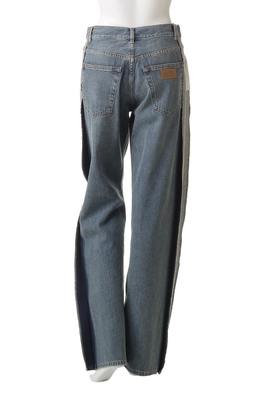 【エムエム6 メゾン マルタン マルジェラ/MM6 Maison Martin Margiela】の5ポケット デニムパンツ 人気、トレンドファッション・服の通販 founy(ファニー) 　ファッション　Fashion　レディースファッション　Fashion for Women　パンツ　Pants & Trousers　デニムパンツ・ジーンズ・美脚デニム　Denim Jeans & Pants　おすすめ　Recommended / Our Picks　クロップド　Cropped, Short Length　スウェット / スエット　Sweatshirt, Sweatwear　デニム　Denim, Jeans Material　トレンド　Trend, Trending Now　ポケット　Pocket, Pocket Detail　ワイド　Wide, Wide Fit　other-4|ID: prp329100004744587 ipo3291000000035453668