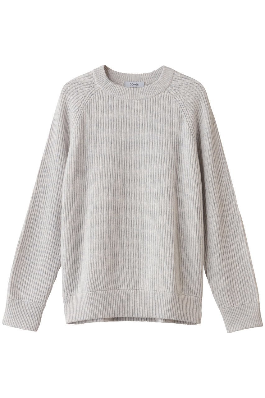 【ドンリー/DONGLI】のRIB CREW NECK インテリア・キッズ・メンズ・レディースファッション・服の通販 founy(ファニー) 　ファッション　Fashion　レディースファッション　Fashion for Women　トップス・カットソー　Cut & Sew Tops　ニット　Knit Tops & Sweaters　カジュアルプルオーバー・ニットトップス　Pullovers & Knit Tops / Casual Pullovers　シンプル　Simple, Minimal　スラックス　Slacks, Dress Pants　デニム　Denim, Jeans Material　エレガント 上品　Elegant　新作・新入荷　New Arrivals / New In　グレー|ID: prp329100004744590 ipo3291000000034294293