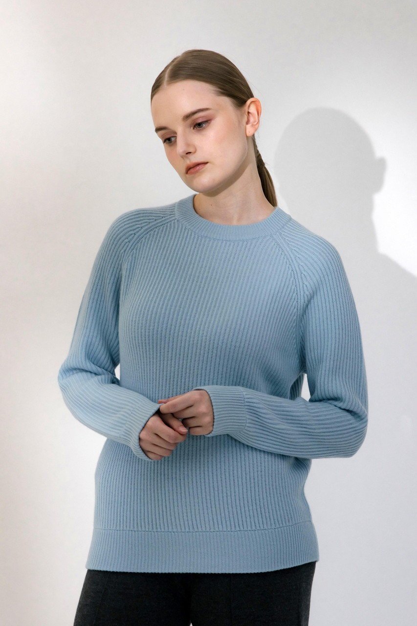 【ドンリー/DONGLI】のRIB CREW NECK 人気、トレンドファッション・服の通販 founy(ファニー) 　ファッション　Fashion　レディースファッション　Fashion for Women　トップス・カットソー　Cut & Sew Tops　ニット　Knit Tops & Sweaters　カジュアルプルオーバー・ニットトップス　Pullovers & Knit Tops / Casual Pullovers　シンプル　Simple, Minimal　スラックス　Slacks, Dress Pants　デニム　Denim, Jeans Material　エレガント 上品　Elegant　新作・新入荷　New Arrivals / New In　other-6|ID: prp329100004744590 ipo3291000000034294299