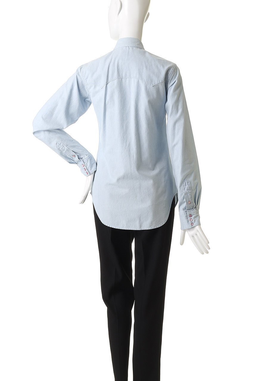 【マディソンブルー/MADISONBLUE】のWESTERN SH CHAMBRAY(VW) ウェスタンシャツ 人気、トレンドファッション・服の通販 founy(ファニー) 　ファッション　Fashion　レディースファッション　Fashion for Women　トップス・カットソー　Cut & Sew Tops　シャツ・ブラウス・オフィスカジュアル　Elegant Blouses & Button-Ups　ウエスタン　Western Style　シェイプ　Shape, Slim Fit　スリーブ　Sleeve, Long Sleeve / Short Sleeve　フィット　Fit, Slim Fit　ロング　Long, Long-Length　ヴィンテージ　Vintage Style　新作・新入荷　New Arrivals / New In　other-4|ID: prp329100004744596 ipo3291000000034294344