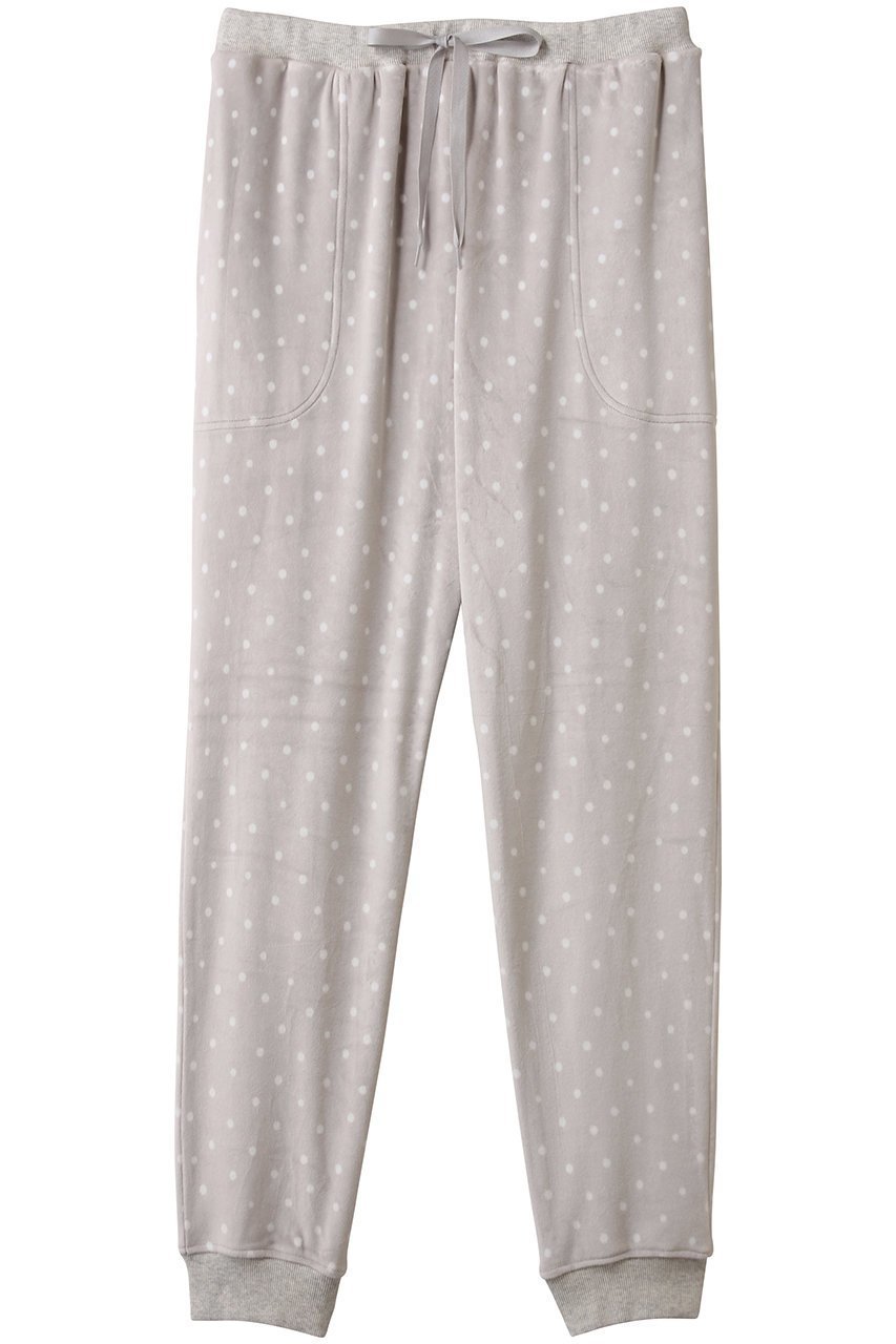 【キッドブルー/KID BLUE】の25ストレッチシャギードットボトムス インテリア・キッズ・メンズ・レディースファッション・服の通販 founy(ファニー) 　ファッション　Fashion　レディースファッション　Fashion for Women　なめらか　Smooth, Silky Texture　ドット　Polka Dot, Dot Pattern　パジャマ　Pajamas, Sleepwear　フェミニン　Feminine, Girly　ワイド　Wide, Wide Fit　再入荷　Restock / Back in Stock　旅行　Travel　ライトグレー|ID: prp329100004744602 ipo3291000000035865249