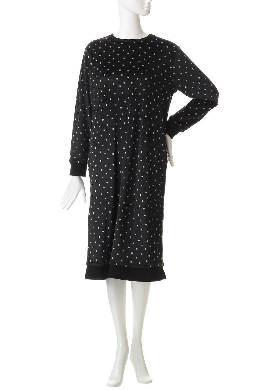 【キッドブルー/KID BLUE】の25ストレッチシャギードットワンピース 人気、トレンドファッション・服の通販 founy(ファニー) 　ファッション　Fashion　レディースファッション　Fashion for Women　ワンピース　Dresses　ドット　Polka Dot, Dot Pattern　パジャマ　Pajamas, Sleepwear　フェミニン　Feminine, Girly　ポケット　Pocket, Pocket Detail　ロング　Long, Long-Length　エレガント 上品　Elegant　再入荷　Restock / Back in Stock　other-2|ID: prp329100004744604 ipo3291000000035364616