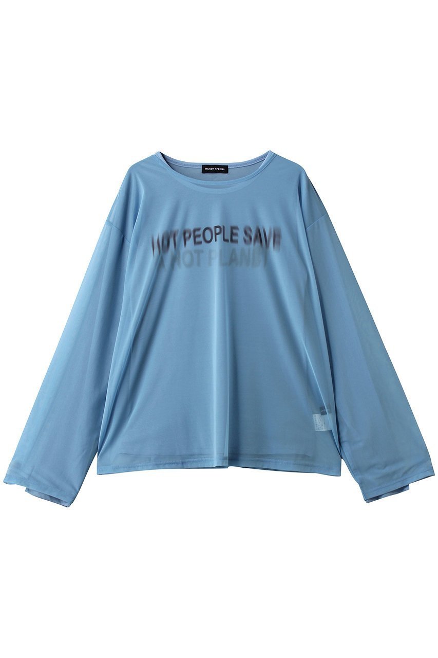 【メゾンスペシャル/MAISON SPECIAL】のシアーレイヤードロンT インテリア・キッズ・メンズ・レディースファッション・服の通販 founy(ファニー) 　ファッション　Fashion　レディースファッション　Fashion for Women　トップス・カットソー　Cut & Sew Tops　シャツ・ブラウス・オフィスカジュアル　Elegant Blouses & Button-Ups　ロングTシャツ・Tシャツ　Longline T-Shirts & Tees　カットソー・ベーシックTシャツ　Cut-and-Sewn Tops / Stretch Tees & Basics　インナー　Innerwear　カーディガン　Cardigan, Knitwear　ジャケット　Jacket, Outerwear　スリーブ　Sleeve, Long Sleeve / Short Sleeve　タートルネック　Turtleneck, High Neck　チュール　Tulip, Tulip Motif　ロング　Long, Long-Length　新作・新入荷　New Arrivals / New In　BLU(ブルー)|ID: prp329100004744611 ipo3291000000034294442