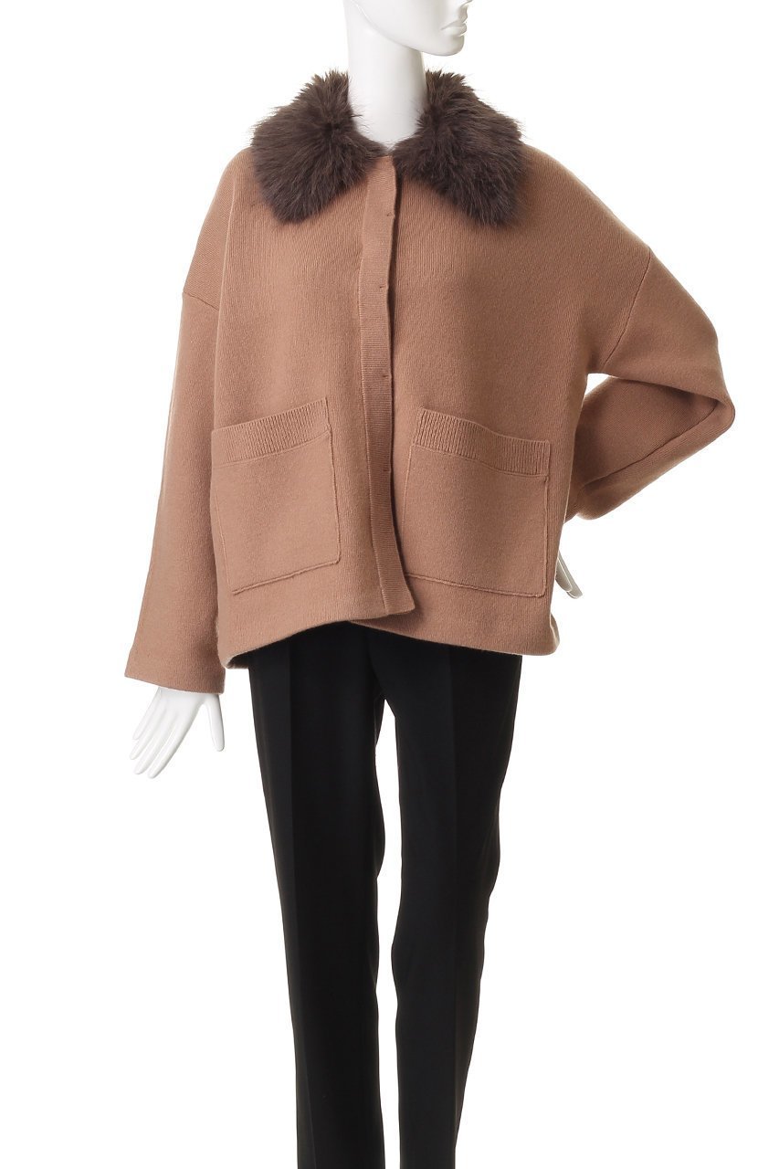 【アルアバイル/allureville】の【Loulou Willoughby】ファー衿ニットショートコート 人気、トレンドファッション・服の通販 founy(ファニー) 　ファッション　Fashion　レディースファッション　Fashion for Women　アウター　Coat / Outerwear Collection　コート・ロングコート・ピーコート　Long Coats, Peacoats & More　ショート　Short, Short Length　シンプル　Simple, Minimal　スリーブ　Sleeve, Long Sleeve / Short Sleeve　ロング　Long, Long-Length　A/W・秋冬　Autumn/Winter　other-2|ID: prp329100004744614 ipo3291000000035626099