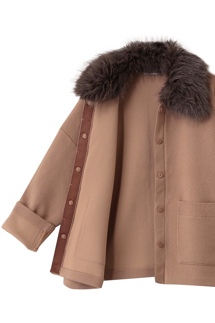 【アルアバイル/allureville】の【Loulou Willoughby】ファー衿ニットショートコート 人気、トレンドファッション・服の通販 founy(ファニー) 　ファッション　Fashion　レディースファッション　Fashion for Women　アウター　Coat / Outerwear Collection　コート・ロングコート・ピーコート　Long Coats, Peacoats & More　ショート　Short, Short Length　シンプル　Simple, Minimal　スリーブ　Sleeve, Long Sleeve / Short Sleeve　ロング　Long, Long-Length　A/W・秋冬　Autumn/Winter　other-6|ID: prp329100004744614 ipo3291000000035626103