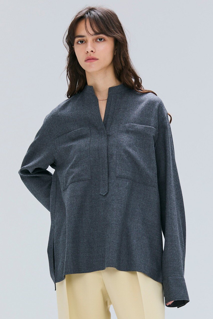 【ベイジ,/BEIGE,】のTERNES(テルヌ)/ビックポケットプルオーバーウールブラウス 人気、トレンドファッション・服の通販 founy(ファニー) 　ファッション　Fashion　レディースファッション　Fashion for Women　トップス・カットソー　Cut & Sew Tops　シャツ・ブラウス・オフィスカジュアル　Elegant Blouses & Button-Ups　カジュアルプルオーバー・ニットトップス　Pullovers & Knit Tops / Casual Pullovers　おすすめ　Recommended / Our Picks　スリット　Slit, Slit Detail　スリーブ　Sleeve, Long Sleeve / Short Sleeve　セットアップ　Set-Up, Coordinated Outfit　ポケット　Pocket, Pocket Detail　ロング　Long, Long-Length　A/W・秋冬　Autumn/Winter　other-7|ID: prp329100004744624 ipo3291000000034525580