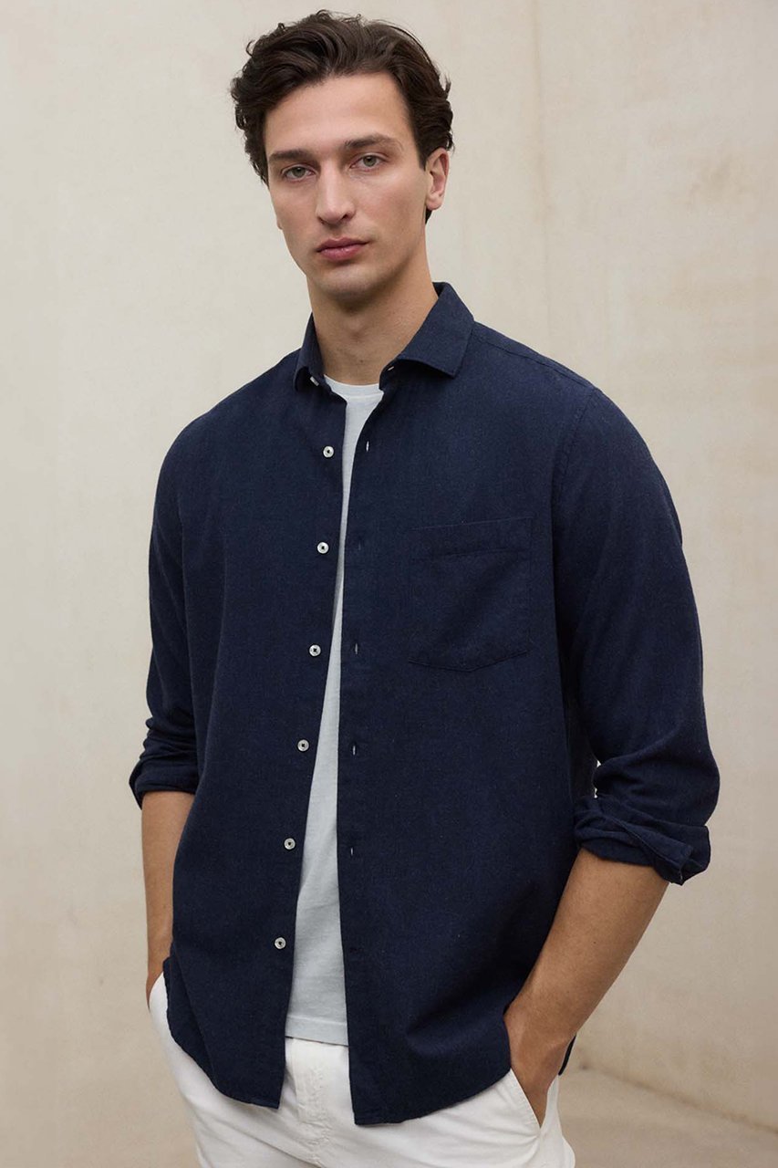 【エコアルフ/ECOALF / MEN】の【MEN】FELIPE シャツ / FELIPE SHIRT MAN インテリア・キッズ・メンズ・レディースファッション・服の通販 founy(ファニー) 　ファッション　Fashion　メンズファッション　Fashion for Men　おすすめ　Recommended / Our Picks　なめらか　Smooth, Silky Texture　インナー　Innerwear　スリーブ　Sleeve, Long Sleeve / Short Sleeve　ベーシック　Basic, Essential　レギュラー　Regular, Standard Fit　ロング　Long, Long-Length　ネイビー|ID: prp329100004744626 ipo3291000000036078644