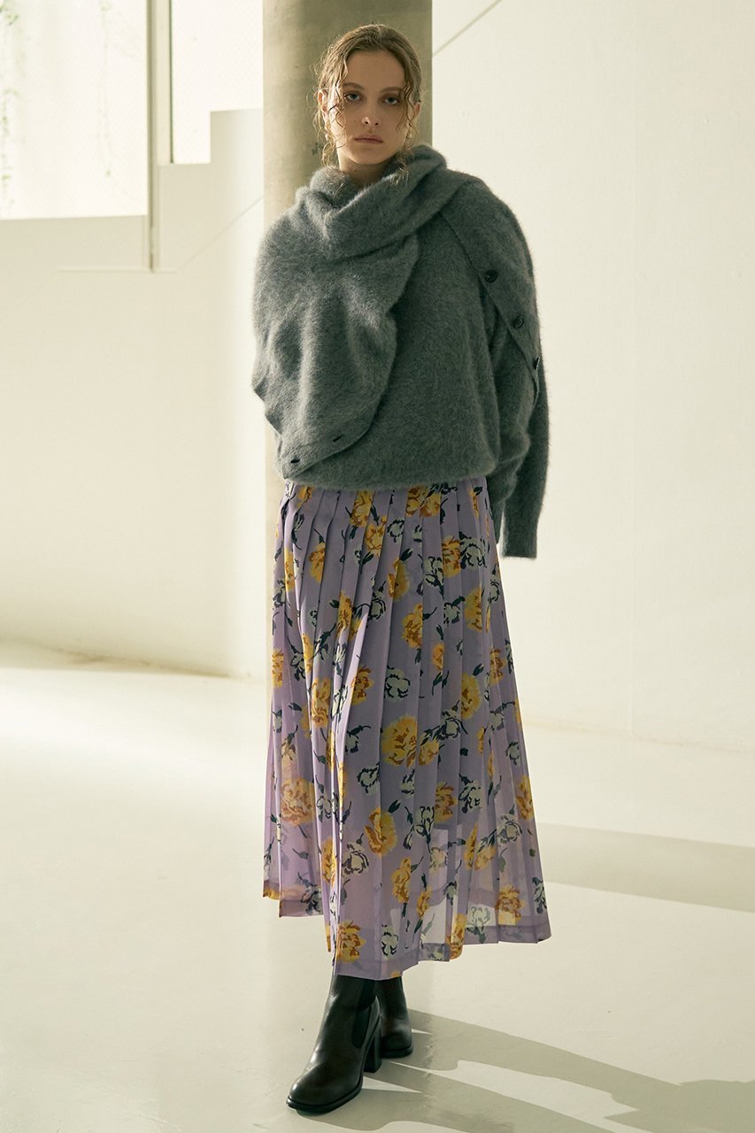 【デザイン ワークス/DESIGN WORKS】の【セットアップ対応】フラワープリントプリーツスカート 人気、トレンドファッション・服の通販 founy(ファニー) ファッション Fashion レディースファッション Fashion for Women セットアップ Matching Sets スカート・ミニ/ミディ/マキシ Skirts / Mini, Midi & Maxi Skirts スカート Skirts プリーツスカート / 上品フェミニンスタイル Pleated Skirts ロングスカート Long Skirts / Maxi & Midi Skirts なめらか Smooth, Silky Texture エレガント 上品 Elegant コンパクト Compact, Small Size シンプル Simple, Minimal セットアップ Set-Up, Coordinated Outfit フラワー Flower, Floral プリント Print, Printed Pattern プリーツ Pleats, Pleated ミドル Middle Length, Mid Height ラベンダー Lavender ロング Long, Long-Length other-6|ID: prp329100004744631 ipo3291000000035265404