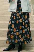 【デザイン ワークス/DESIGN WORKS】の【セットアップ対応】フラワープリントプリーツスカート ブラック|ID: prp329100004744631 ipo3291000000036086239