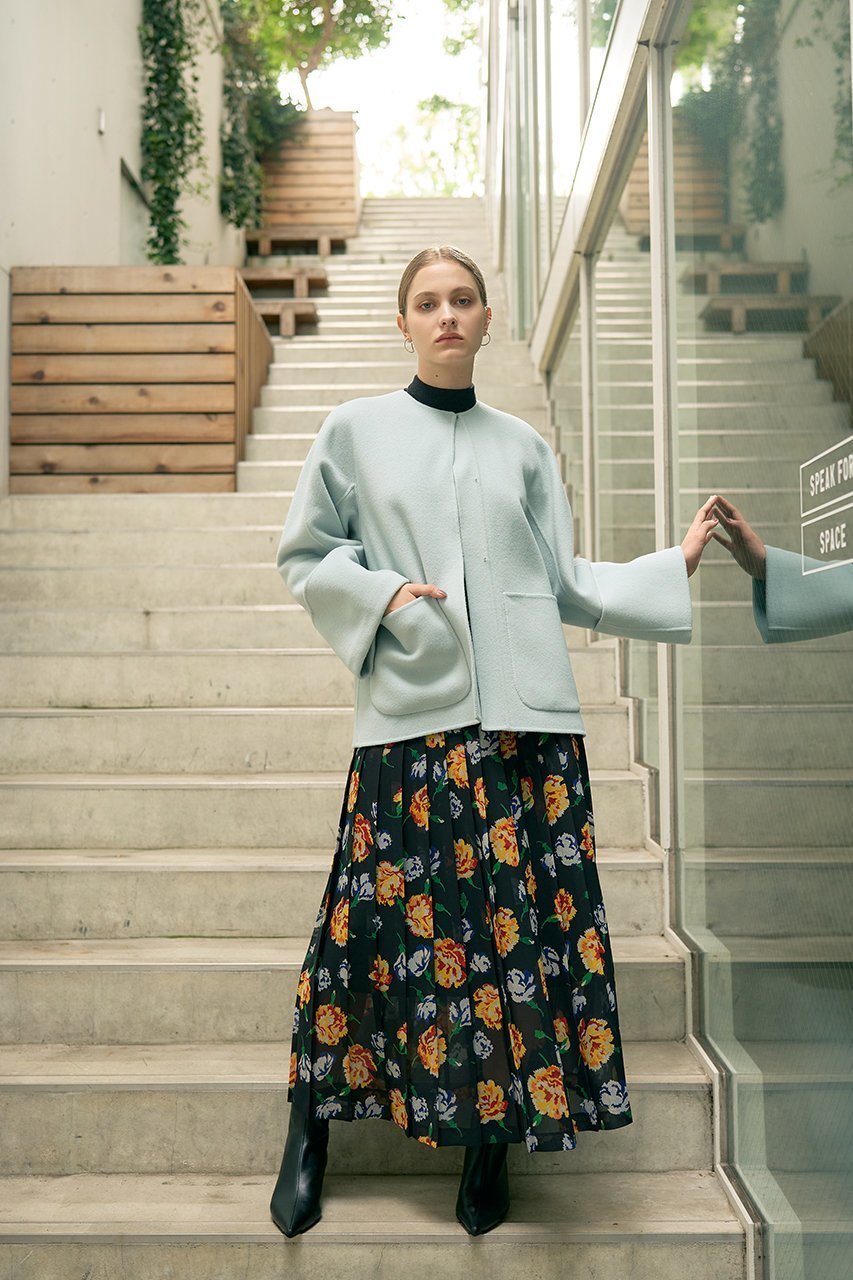 【デザイン ワークス/DESIGN WORKS】の【セットアップ対応】フラワープリントプリーツスカート 人気、トレンドファッション・服の通販 founy(ファニー) 　ファッション　Fashion　レディースファッション　Fashion for Women　セットアップ　Matching Sets　スカート・ミニ/ミディ/マキシ　Skirts / Mini, Midi & Maxi Skirts　スカート　Skirts　プリーツスカート / 上品フェミニンスタイル　Pleated Skirts　ロングスカート　Long Skirts / Maxi & Midi Skirts　なめらか　Smooth, Silky Texture　エレガント 上品　Elegant　コンパクト　Compact, Small Size　シンプル　Simple, Minimal　セットアップ　Set-Up, Coordinated Outfit　フラワー　Flower, Floral　プリント　Print, Printed Pattern　プリーツ　Pleats, Pleated　ミドル　Middle Length, Mid Height　ラベンダー　Lavender　ロング　Long, Long-Length　other-7|ID: prp329100004744631 ipo3291000000036086250