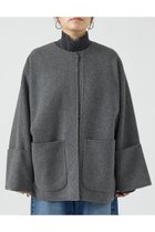 【デザイン ワークス/DESIGN WORKS】のダブルフェイスウールショートコート 人気、トレンドファッション・服の通販 founy(ファニー) ファッション Fashion レディースファッション Fashion for Women アウター Coat / Outerwear Collection コート・ロングコート・ピーコート Long Coats, Peacoats & More インナー Innerwear コンパクト Compact, Small Size ショート Short, Short Length バランス Balance, Style Balance フォルム Silhouette, Form ポケット Pocket, Pocket Detail ロング Long, Long-Length ワイド Wide, Wide Fit 新作・新入荷 New Arrivals / New In thumbnail グレー|ID: prp329100004744632 ipo3291000000034294690