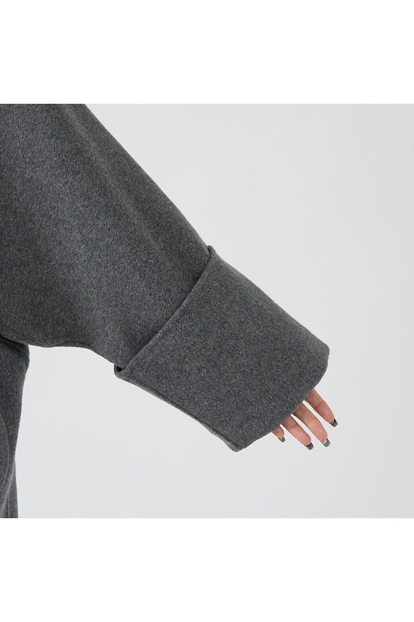 【デザイン ワークス/DESIGN WORKS】のダブルフェイスウールショートコート 人気、トレンドファッション・服の通販 founy(ファニー) 　ファッション　Fashion　レディースファッション　Fashion for Women　アウター　Coat / Outerwear Collection　コート・ロングコート・ピーコート　Long Coats, Peacoats & More　インナー　Innerwear　コンパクト　Compact, Small Size　ショート　Short, Short Length　バランス　Balance, Style Balance　フォルム　Silhouette, Form　ポケット　Pocket, Pocket Detail　ロング　Long, Long-Length　ワイド　Wide, Wide Fit　新作・新入荷　New Arrivals / New In　other-4|ID: prp329100004744632 ipo3291000000034294693