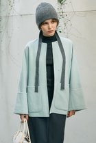 【デザイン ワークス/DESIGN WORKS】のダブルフェイスウールショートコート グリーン1|ID: prp329100004744632 ipo3291000000035703151