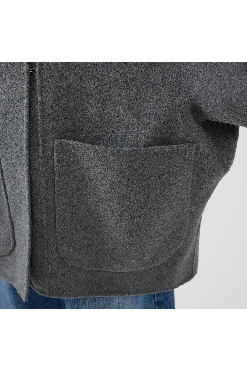 【デザイン ワークス/DESIGN WORKS】のダブルフェイスウールショートコート 人気、トレンドファッション・服の通販 founy(ファニー) 　ファッション　Fashion　レディースファッション　Fashion for Women　アウター　Coat / Outerwear Collection　コート・ロングコート・ピーコート　Long Coats, Peacoats & More　インナー　Innerwear　コンパクト　Compact, Small Size　ショート　Short, Short Length　バランス　Balance, Style Balance　フォルム　Silhouette, Form　ポケット　Pocket, Pocket Detail　ロング　Long, Long-Length　ワイド　Wide, Wide Fit　other-5|ID: prp329100004744632 ipo3291000000035703163