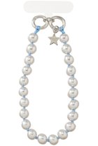 【カドー/CADEAUX】の【受注生産】シルバーグレーパール スマホストラップ ライトブルー|ID: prp329100004745541 ipo3291000000034307364