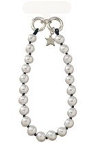 【カドー/CADEAUX】の【CADEAUX PLUS】シルバーグレーパール スマホストラップ ダークネイビー|ID: prp329100004745541 ipo3291000000036205912