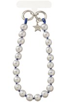 【カドー/CADEAUX】の【CADEAUX PLUS】シルバーグレーパール スマホストラップ ブルー|ID: prp329100004745541 ipo3291000000036205913