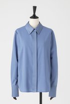 【オーヴィル/EAUVIRE】のサテンカラーシャツ 人気、トレンドファッション・服の通販 founy(ファニー) ファッション Fashion レディースファッション Fashion for Women トップス・カットソー Cut & Sew Tops シャツ・ブラウス・オフィスカジュアル Elegant Blouses & Button-Ups 2025年 2025 2025-2026秋冬・A/W Autumn/Winter 2025–26 AW25–26 カフス Cuff Design コンビ Combo, Combination Style ジャケット Jacket, Outerwear ストレッチ Stretch, Stretchy Fabric スリーブ Sleeve, Long Sleeve / Short Sleeve ロング Long, Long-Length 日本製 Made In Japan A/W・秋冬 Autumn/Winter thumbnail ブルー|ID: prp329100004745544 ipo3291000000034307399