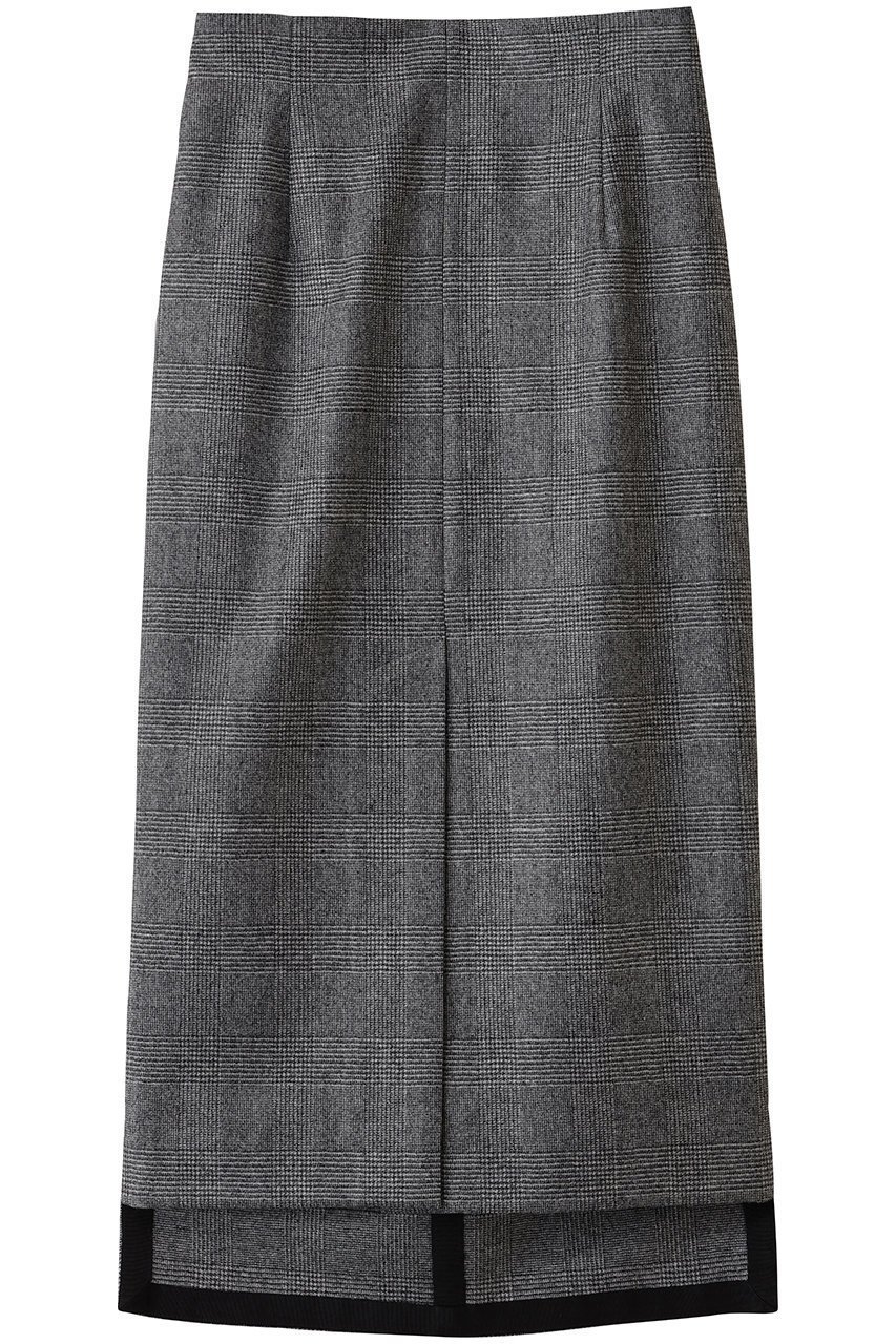 【ルームエイト/Room no.8】の【Room no.8 BLACK】ウールカシミヤ ベント スカート 人気、トレンドファッション・服の通販 founy(ファニー) 　ファッション　Fashion　レディースファッション　Fashion for Women　スカート　Skirts　ロングスカート　Long Skirts / Maxi & Midi Skirts　クラシカル　Classical, Vintage-Inspired　シンプル　Simple, Minimal　ジャケット　Jacket, Outerwear　セットアップ　Set-Up, Coordinated Outfit　チェック　Check, Plaid, Tartan　ロング　Long, Long-Length　エレガント 上品　Elegant　新作・新入荷　New Arrivals / New In　 other-1|ID: prp329100004745552 ipo3291000000034307517