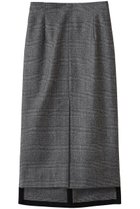 【ルームエイト/Room no.8】の【Room no.8 BLACK】ウールカシミヤ ベント スカート 人気、トレンドファッション・服の通販 founy(ファニー) ファッション Fashion レディースファッション Fashion for Women スカート Skirts ロングスカート Long Skirts / Maxi & Midi Skirts クラシカル Classical, Vintage-Inspired シンプル Simple, Minimal ジャケット Jacket, Outerwear セットアップ Set-Up, Coordinated Outfit チェック Check, Plaid, Tartan ロング Long, Long-Length エレガント 上品 Elegant 新作・新入荷 New Arrivals / New In thumbnail グレー(グレンチェック)|ID: prp329100004745552 ipo3291000000034307518