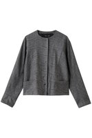 【ルームエイト/Room no.8】の【Room no.8 BLACK】ウールカシミヤ スナップ ブルゾン 人気、トレンドファッション・服の通販 founy(ファニー) ファッション Fashion レディースファッション Fashion for Women アウター Coat / Outerwear Collection レディースジャケット・軽アウター Jackets ブルゾンジャケット・スポーティアウター Blouson Jackets クラシカル Classical, Vintage-Inspired ジャケット Jacket, Outerwear チェック Check, Plaid, Tartan フォルム Silhouette, Form ブルゾン Blouson, Bomber Jacket マニッシュ Mannish, Boyish 新作・新入荷 New Arrivals / New In |ID:prp329100004745553