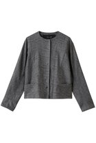 【ルームエイト/Room no.8】の【Room no.8 BLACK】ウールカシミヤ スナップ ブルゾン グレー(グレンチェック)|ID:prp329100004745553