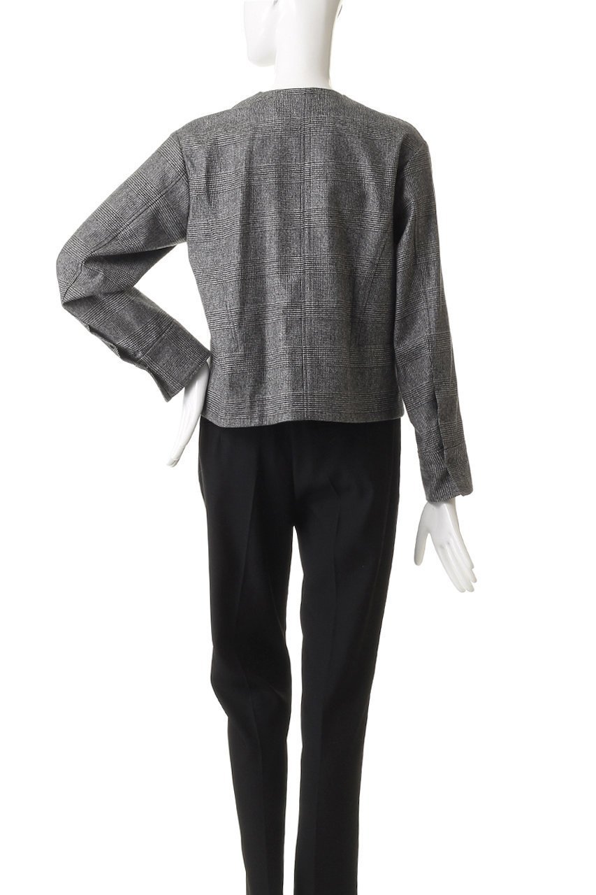 【ルームエイト/Room no.8】の【Room no.8 BLACK】ウールカシミヤ スナップ ブルゾン 人気、トレンドファッション・服の通販 founy(ファニー) 　ファッション　Fashion　レディースファッション　Fashion for Women　アウター　Coat / Outerwear Collection　レディースジャケット・軽アウター　Jackets　ブルゾンジャケット・スポーティアウター　Blouson Jackets　クラシカル　Classical, Vintage-Inspired　ジャケット　Jacket, Outerwear　チェック　Check, Plaid, Tartan　フォルム　Silhouette, Form　ブルゾン　Blouson, Bomber Jacket　マニッシュ　Mannish, Boyish　新作・新入荷　New Arrivals / New In　other-4|ID: prp329100004745553 ipo3291000000034307537